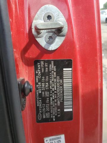 KMHTC6AD8DU087858 - 2013 HYUNDAI VELOSTER RED photo 12