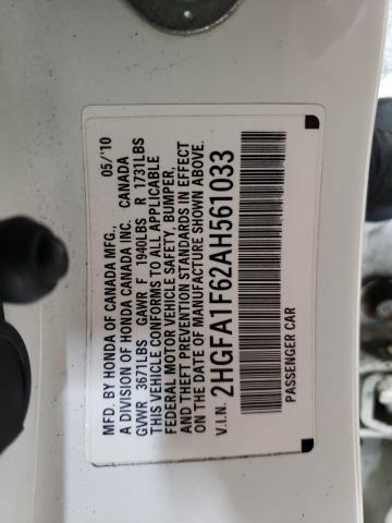 2HGFA1F62AH561033 - 2010 HONDA CIVIC LX-S Ağ foto 12