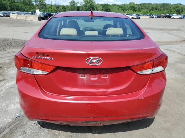 KMHDH4AE1DU975953 - 2013 HYUNDAI ELANTRA GLS RED photo 6