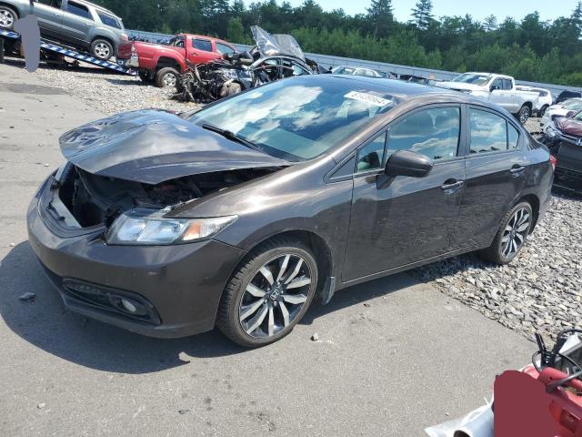 2HGFB2F93EH540792 - 2014 HONDA CIVIC EXL ყავისფერი ფოტო 1