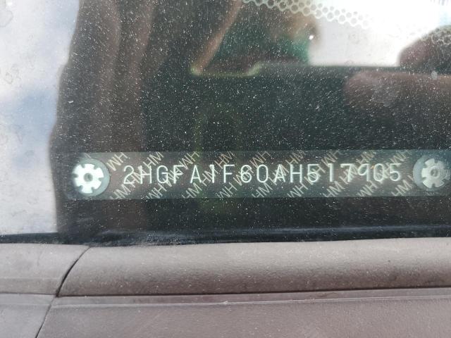 2HGFA1F60AH517905 - 2010 HONDA CIVIC LX-S შავი ფოტო 12