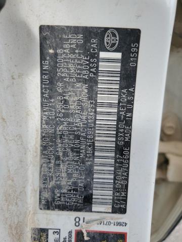 4T1BK1EB9EU134293 - 2014 TOYOTA AVALON BASE Weiß Foto 13