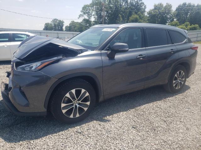 5TDGZRAH6LS014192 - 2020 TOYOTA HIGHLANDER XLE GRAY photo 1