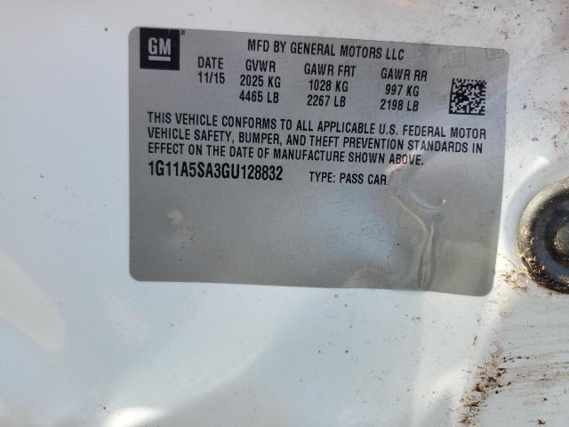 1G11A5SA3GU128832 - 2016 CHEVROLET MALIBU LIM LS 白色 照片 12