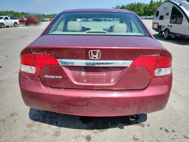 2HGFA1F91AH525618 - 2010 HONDA CIVIC EXL RED photo 6