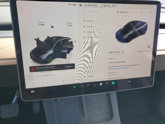 7SAYGDED1SF314541 - 2025 TESLA MODEL Y Gri fotoğraf 9