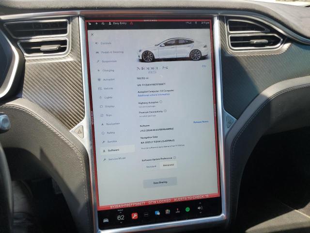 5YJSA1H19EFP58677 - 2014 TESLA MODEL S WHITE photo 9