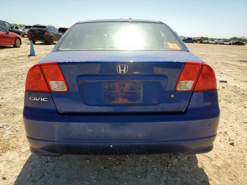 2HGES16345H558638 - 2005 HONDA CIVIC DX VP BLUE photo 6