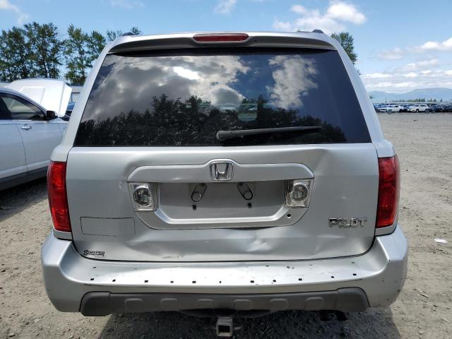 2HKYF18514H614135 - 2004 HONDA PILOT EXL SILVER photo 6