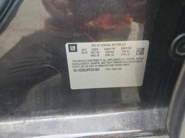 1G11C5SL6FF331907 - 2015 CHEVROLET MALIBU 1LT 石墨色 照片 12
