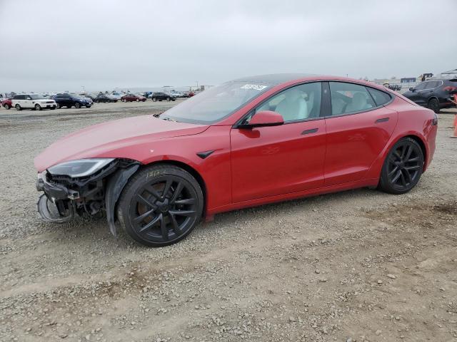 5YJSA1E54PF498960 - 2023 TESLA MODEL S RED photo 1