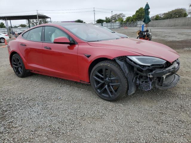 5YJSA1E54PF498960 - 2023 TESLA MODEL S RED photo 4