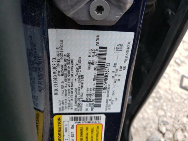 3LN6L5F90HR658722 - 2017 LINCOLN MKZ RESERVE ლურჯი ფოტო 12