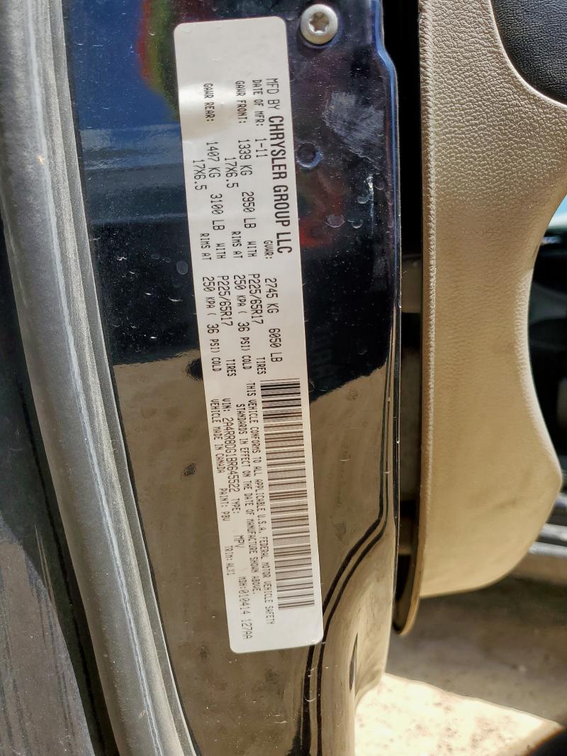 2A4RR8DG1BR645522 - 2011 CHRYSLER TOWN & COU TOURING L BLACK photo 13