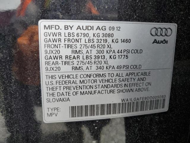 WA1LGAFE9DD005093 - 2013 AUDI Q7 PREMIUM PLUS BLACK photo 13