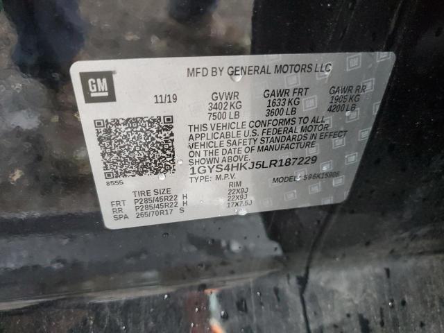 1GYS4HKJ5LR187229 - 2020 CADILLAC ESCALADE ESV LUXURY BLACK photo 14