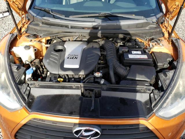 KMHTC6AE3FU228766 - 2015 HYUNDAI VELOSTER TURBO ORANGE photo 11