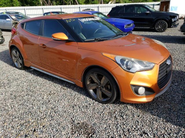 KMHTC6AE3FU228766 - 2015 HYUNDAI VELOSTER TURBO ORANGE photo 4