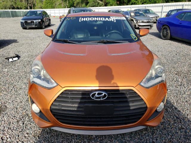 KMHTC6AE3FU228766 - 2015 HYUNDAI VELOSTER TURBO ORANGE photo 5