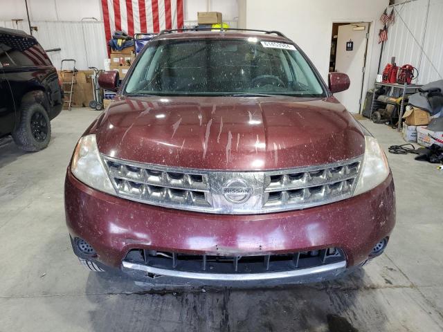 JN8AZ08W17W660031 - 2007 NISSAN MURANO SL BURGUNDY photo 5