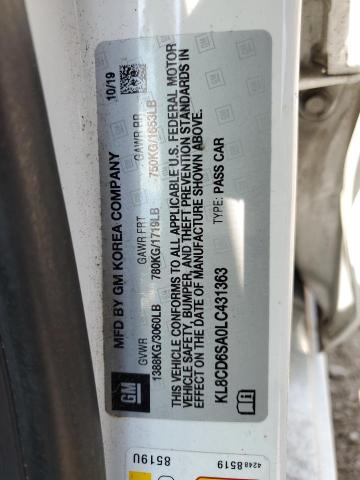 KL8CD6SA0LC431363 - 2020 CHEVROLET SPARK 1LT Ақ фото 12