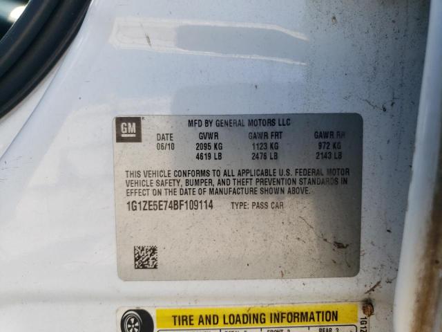 1G1ZE5E74BF109114 - 2011 CHEVROLET MALIBU LTZ Ağ foto 12