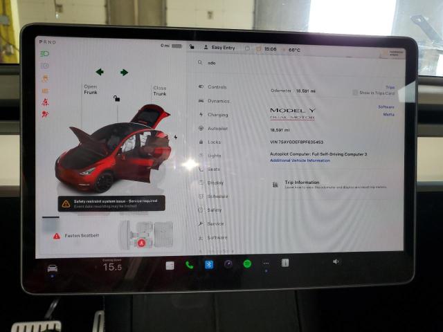 7SAYGDEF8PF635453 - 2023 TESLA MODEL Y წითელი ფოტო 9