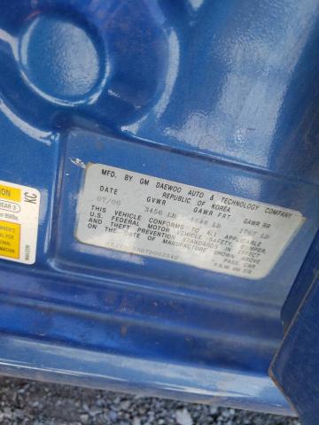 KL1TD56607B062949 - 2007 CHEVROLET AVEO BASE BLUE photo 12