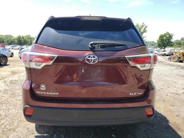 5TDJKRFH1FS103224 - 2015 TOYOTA HIGHLANDER XLE BURGUNDY photo 6