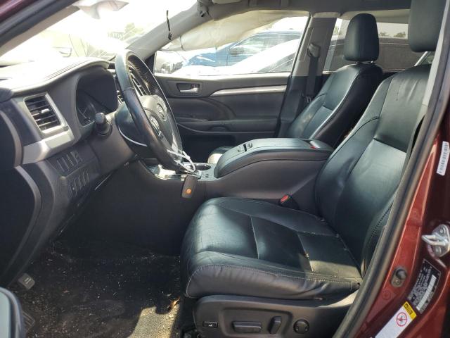 5TDJKRFH1FS103224 - 2015 TOYOTA HIGHLANDER XLE BURGUNDY photo 7