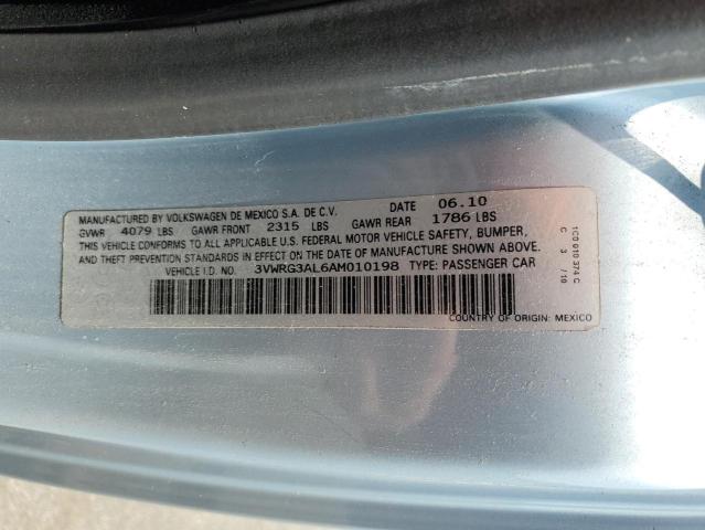 3VWRG3AL6AM010198 - 2010 VOLKSWAGEN NEW BEETLE Blau Foto 12