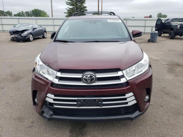 5TDBZRFHXKS983432 - 2019 TOYOTA HIGHLANDER LE BURGUNDY photo 5