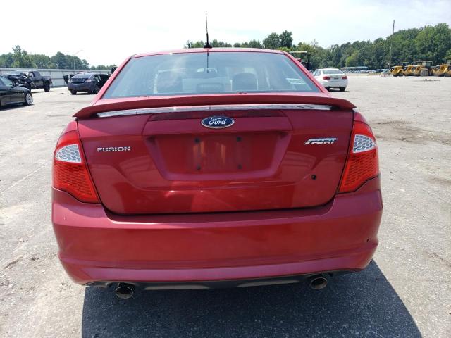 3FAHP0KC8BR103858 - 2011 FORD FUSION SPORT RED photo 6