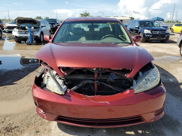 4T1BF32K05U090575 - 2005 TOYOTA CAMRY LE BURGUNDY photo 5