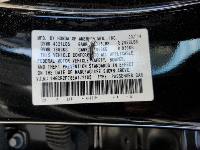 1HGCR2F78EA172105 - 2014 HONDA ACCORD EX BLACK photo 13