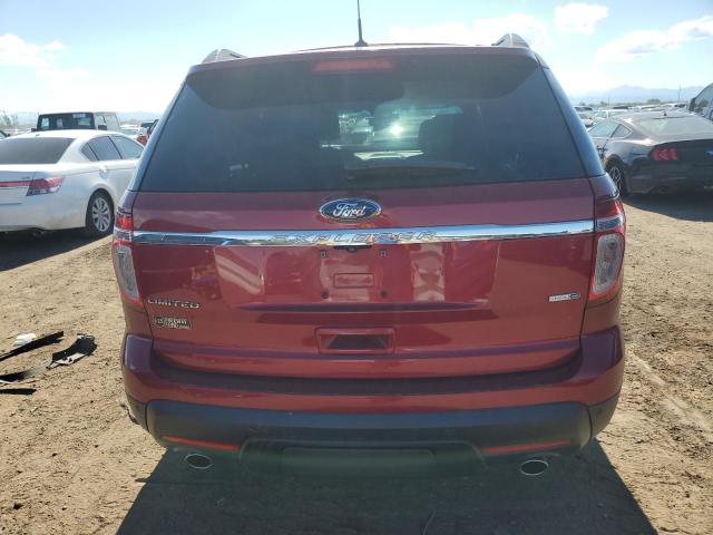 1FM5K8F82FGC05374 - 2015 FORD EXPLORER LIMITED RED photo 6