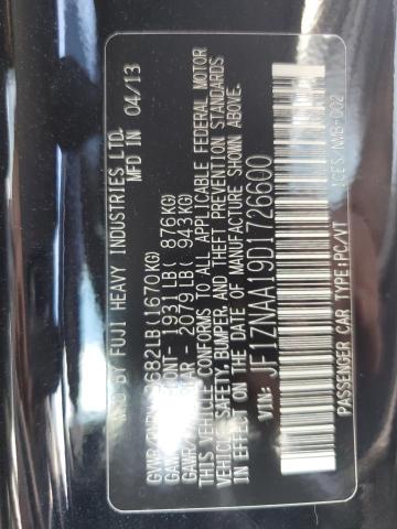 JF1ZNAA19D1726600 - 2013 TOYOTA SCION FR-S შავი ფოტო 12