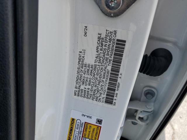 1HGCY1F21RA060897 - 2024 HONDA ACCORD LX 白色 照片 12