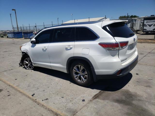 5TDJKRFH3ES040660 - 2014 TOYOTA HIGHLANDER XLE WHITE photo 2