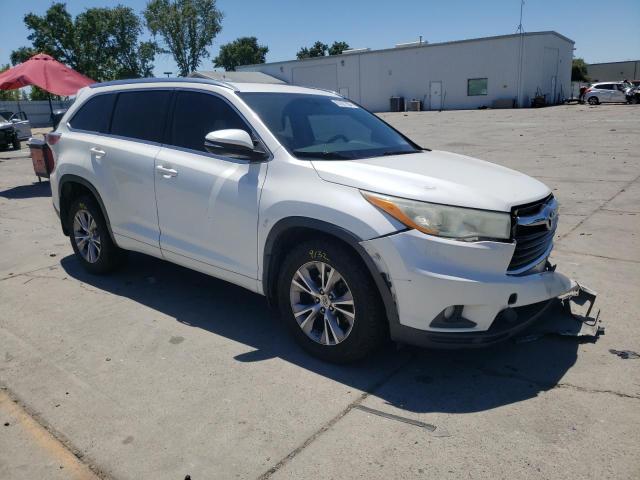 5TDJKRFH3ES040660 - 2014 TOYOTA HIGHLANDER XLE WHITE photo 4