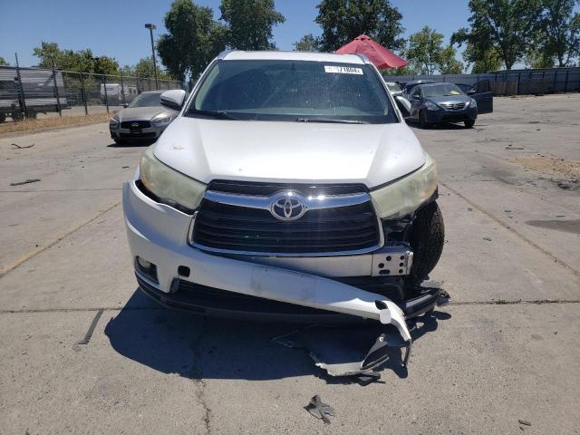 5TDJKRFH3ES040660 - 2014 TOYOTA HIGHLANDER XLE WHITE photo 5