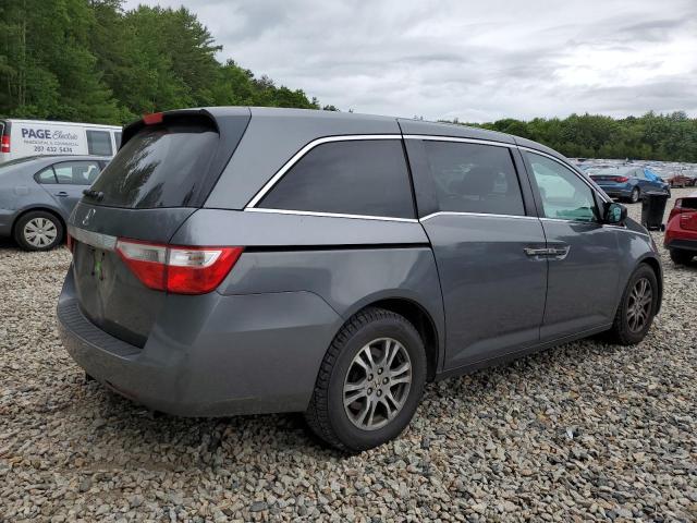 5FNRL5H65DB039419 - 2013 HONDA ODYSSEY EXL GRAY photo 3
