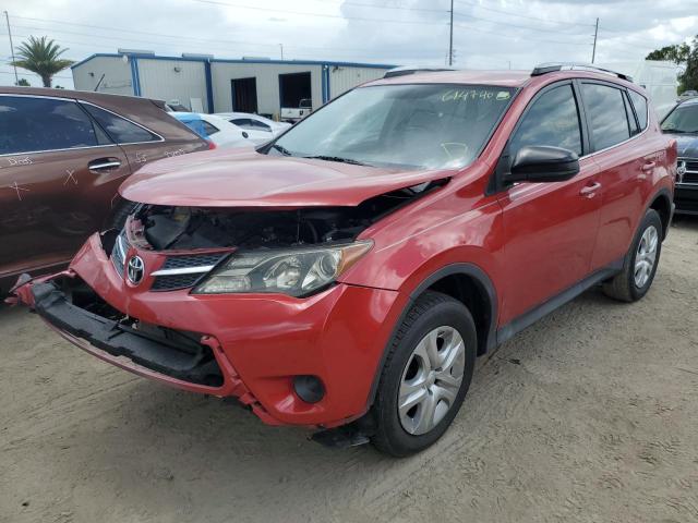 2T3ZFREV2FW223918 - 2015 TOYOTA RAV4 LE RED photo 1