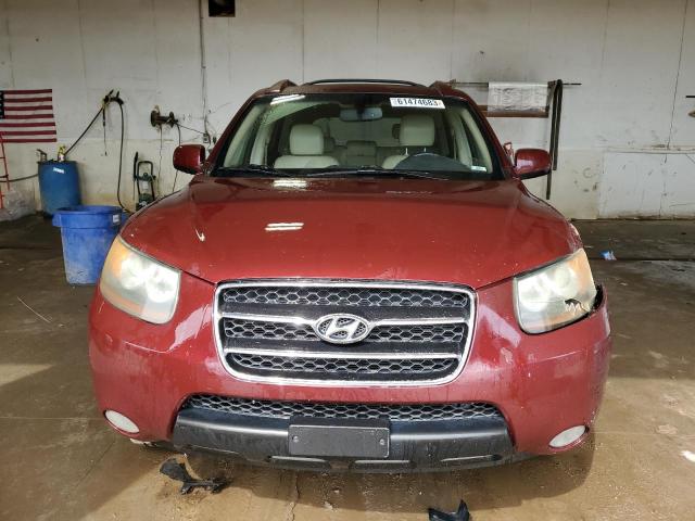 5NMSH13E07H073863 - 2007 HYUNDAI SANTA FE SE MAROON photo 5