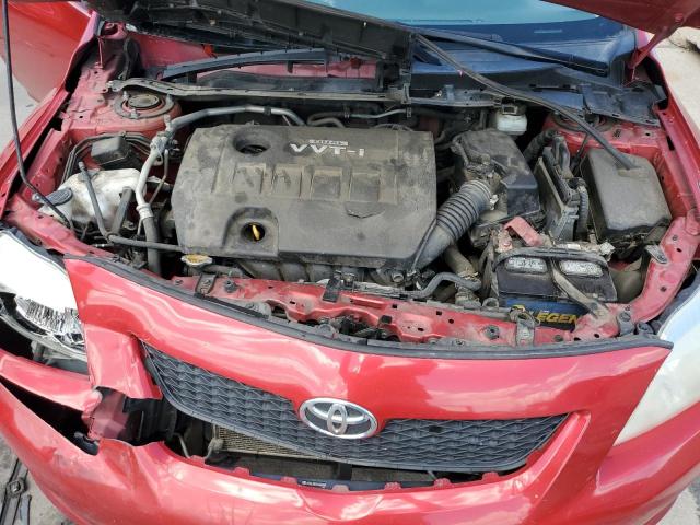 JTDBL40E09J034398 - 2009 TOYOTA COROLLA LE BASE RED photo 11