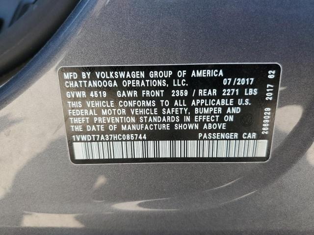 1VWDT7A37HC085744 - 2017 VOLKSWAGEN PASSAT R-LINE Grafit foto 12