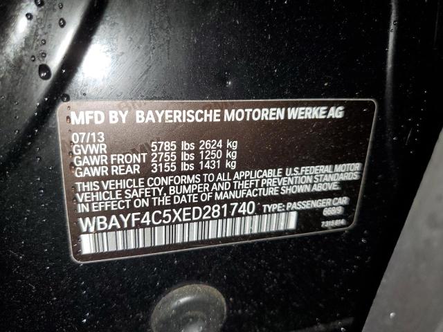 WBAYF4C5XED281740 - 2014 BMW 740 LXI BLACK photo 12