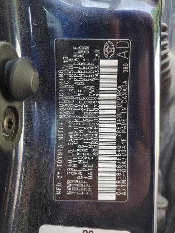 2T1BU4EE2DC107524 - 2013 TOYOTA COROLLA BASE BLUE photo 13