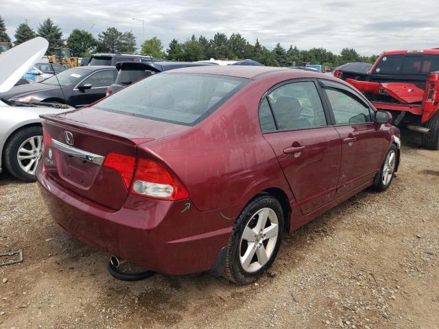 19XFA1F65AE017572 - 2010 HONDA CIVIC LX-S BURGUNDY photo 3