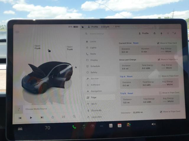 7SAYGDEFXPF899273 - 2023 TESLA MODEL Y CHARCOAL photo 9